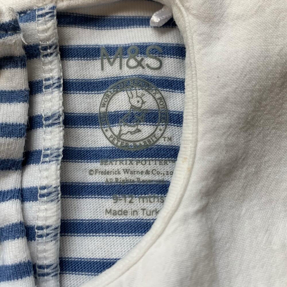M&S Peter Rabbit Striped Peter Pan Collared Dress - Picture 4 of 9